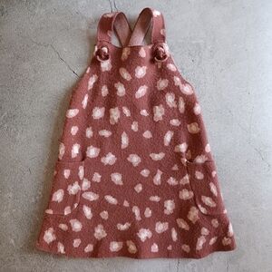 Zara Tan and Cream Knit Pinafore